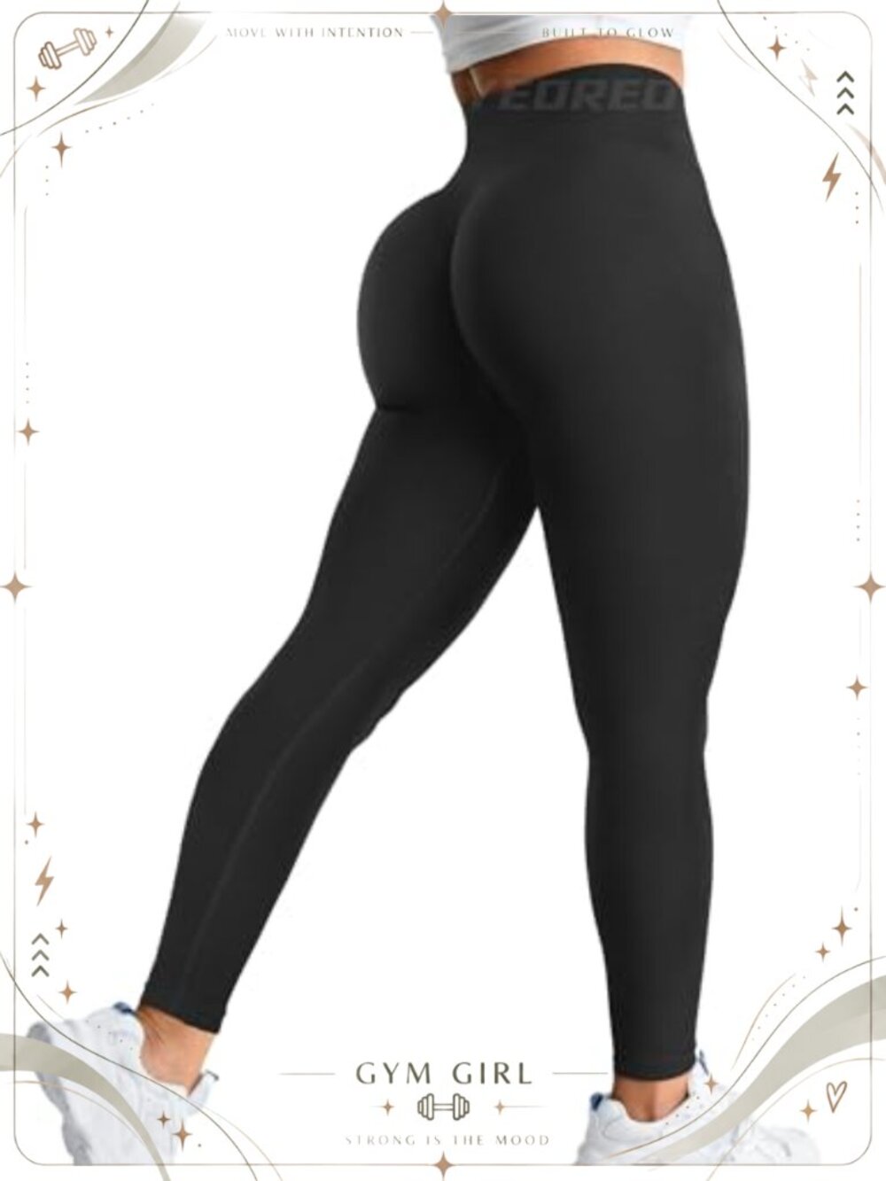 Seamless Scrunch Leggings High Rise Fitted Ankle Athletic Yoga Running